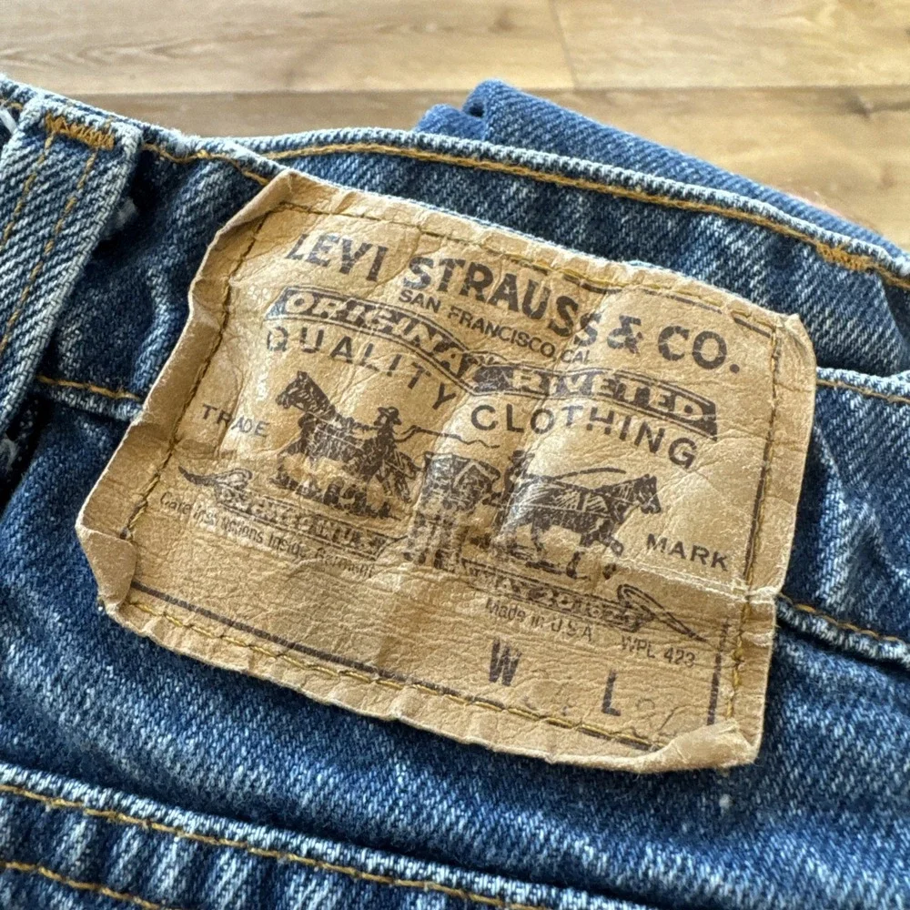 Vintage Levis 506 Jeans Mens 31 x 34 Denim‎ Relaxed Fit Straight Leg Orange Tab